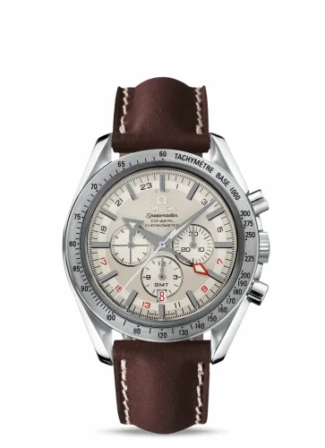 Omega Speedmaster Broad Arrow Co-Axial GMT Stainless Steel / White 3881.30.37 (38813037)